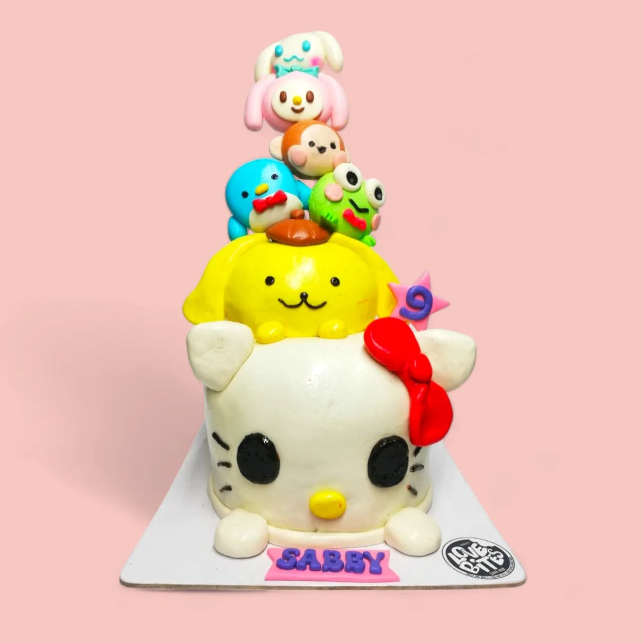 Custom Sanrio-Themed Fondant Birthday Cake by Love Bites Cake Hub