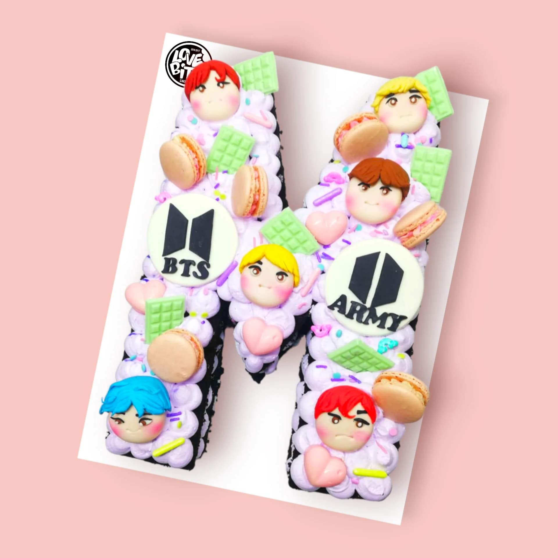 Custom Kpop BTS-Theme Number Cake by Love Bites Cake Hub